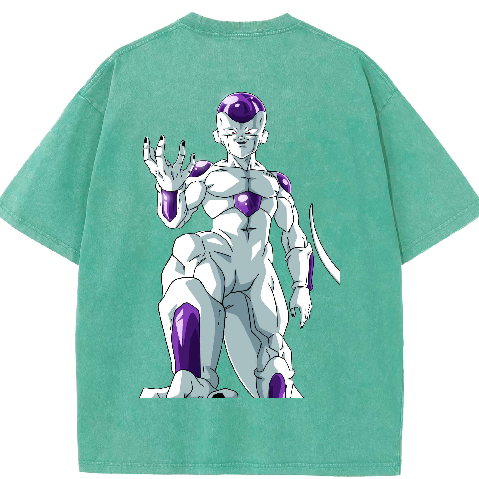 （画像用） ドラゴンボール フリーザ DRAGON BALL Frieza 綿100% ヴィンテージ風 半袖Tシャツ（背面プリント）